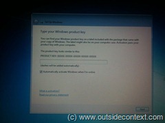 Windows 7 install screen Windows 7 install screen