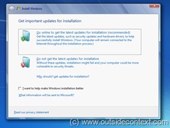 Windows 7 install screen Windows 7 install screen