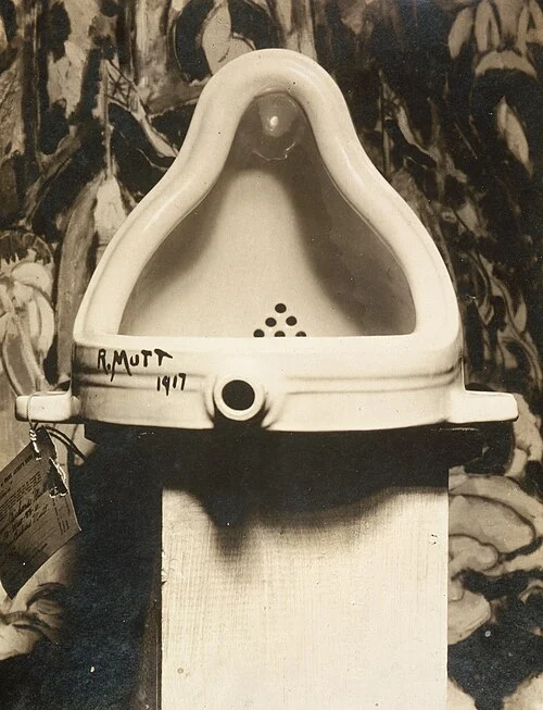 Marcel Duchamp, Fountain, 1917, photograph by Alfred Stieglitz